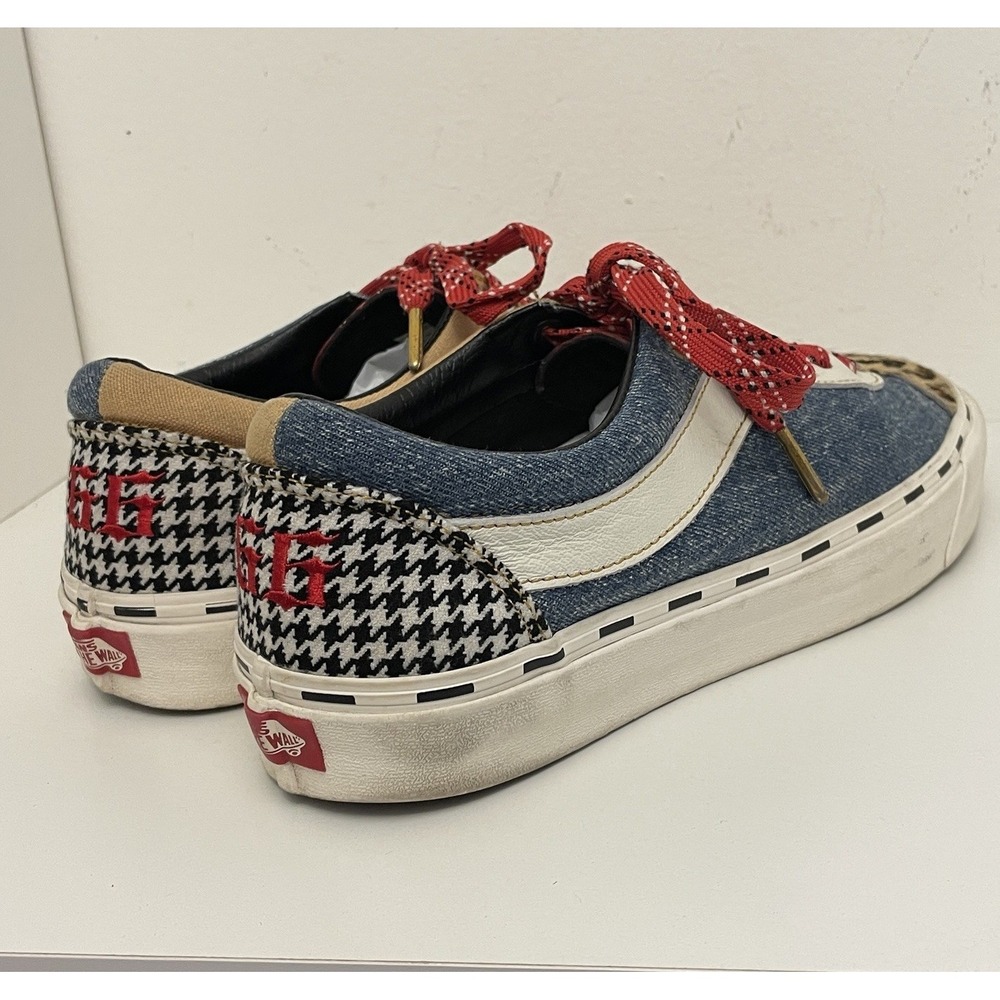 VANS‎ Bold Ni Bender Sneakers Trainers Mens 10 UK 9 Leopard Tartan Denim Skate - Picture 4 of 11